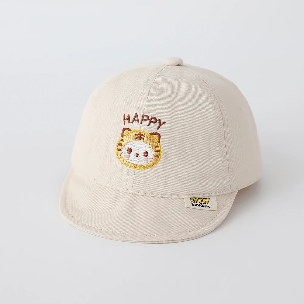 Children's Cute Little Tiger Head, Cheerful Letter Embroidered Baseball Cap. Made of Soft Cotton. Available in Multiple Colors.