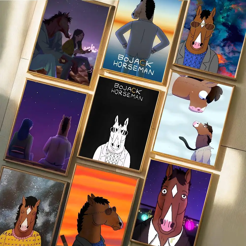 B-BoJack Horseman Poster Art With Prints Home Bedroom Living Room Decoration Gift
