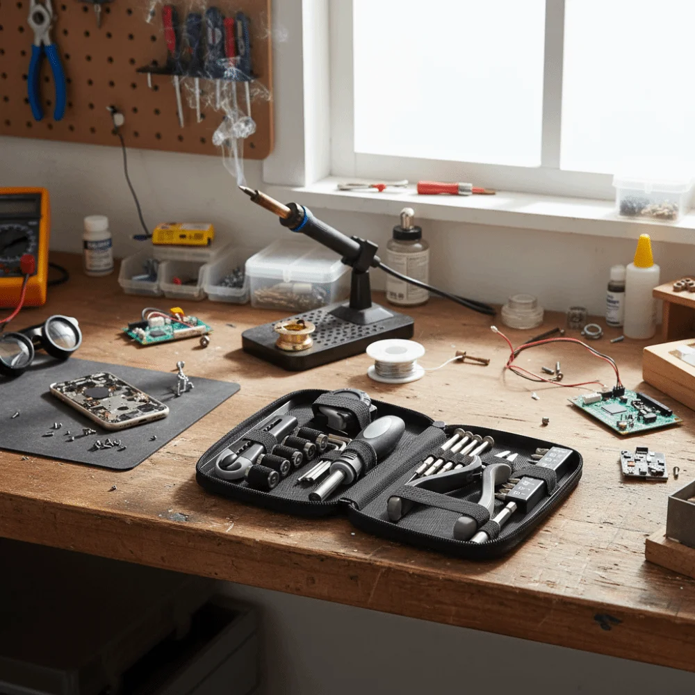 

Free Logo 27 Pieces Metal Tool Kit Durable Iron Tinplate Box Tool Box Set Logo Printing Tin Box Hardware Set Home Repairs