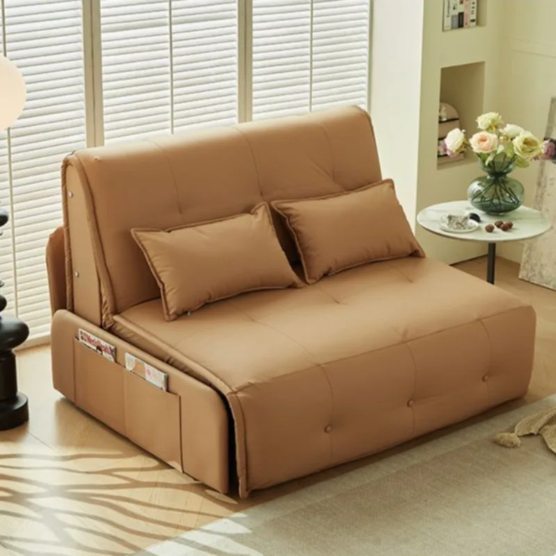 

Dual-purpose retractable living room study small apartment multi-functional electric sofa bed