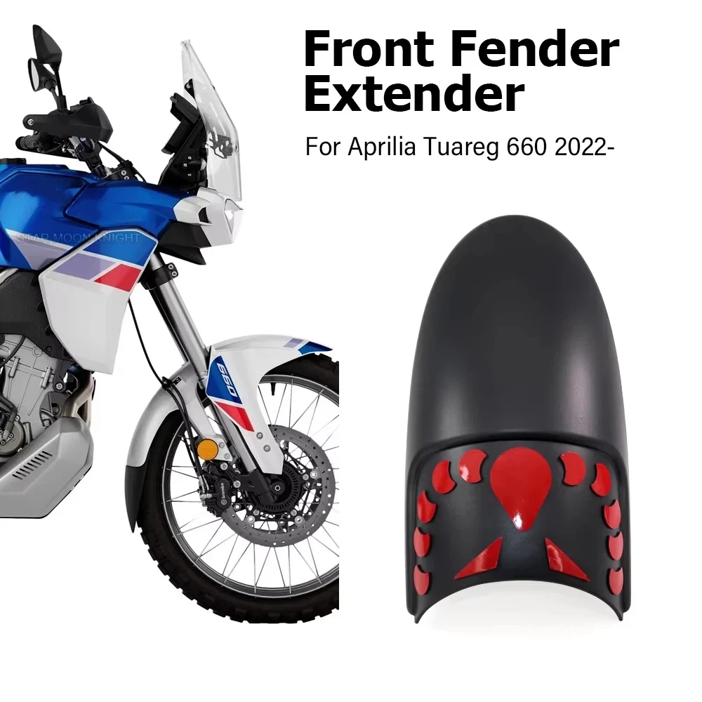 For Aprilia Tuareg 660 Tuareg660 2022 2023- Motorcycle Front Wheel Fender Extender Mudflaps Extension Mudguard Splash Guard