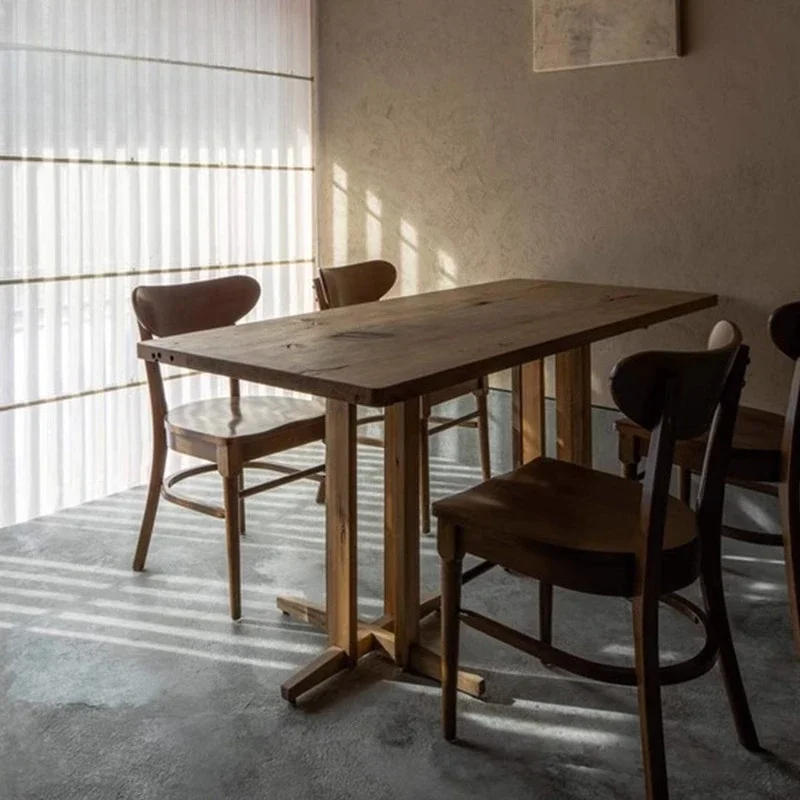 Wax wood medieval table retro coffee table round table coffee