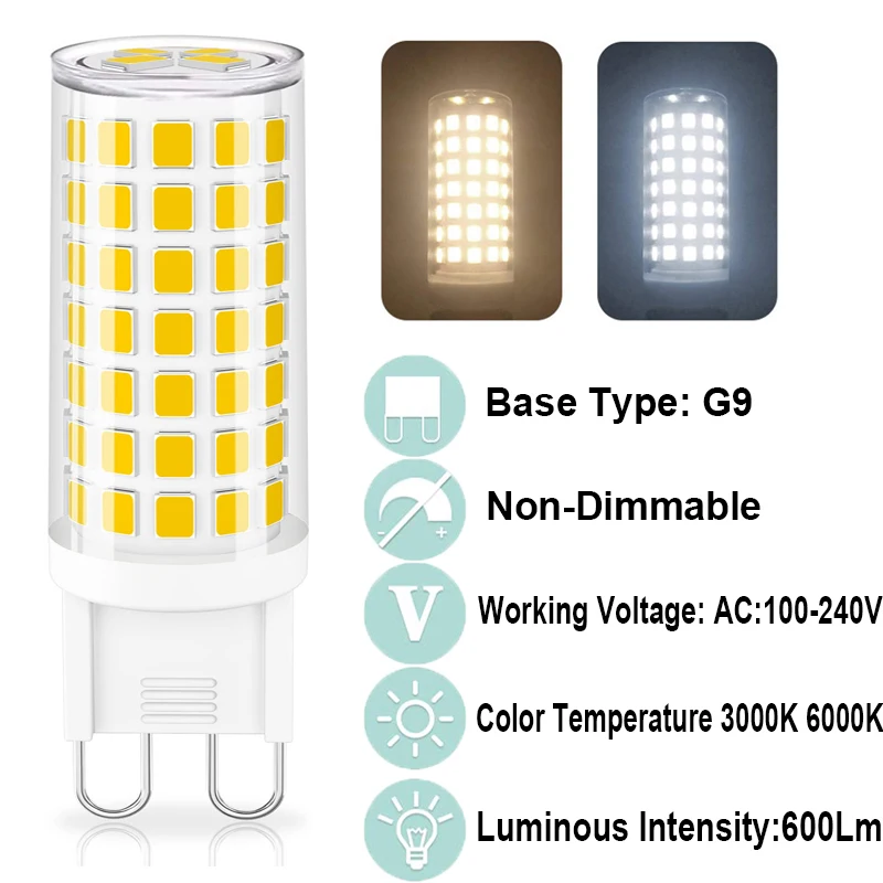 G9 Led Light Bulb B…