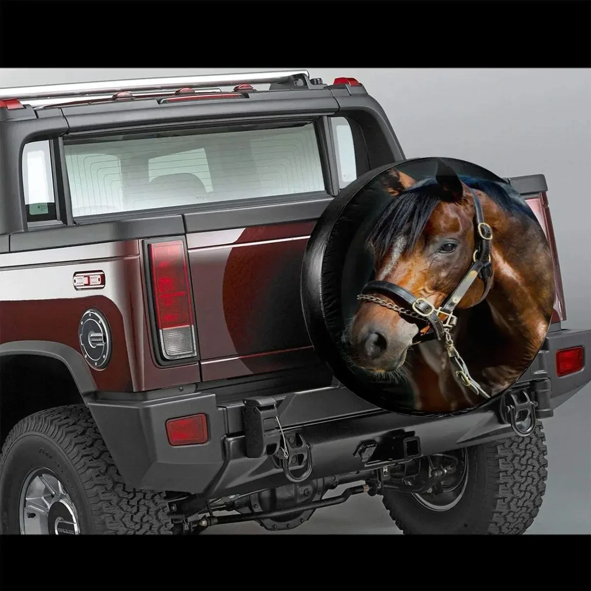 Horse Spare Tire Covers Waterproof Dust-Proof Spare Wheel Cover Universal Fit for Jeep, Trailer, RV, SUV, Truck