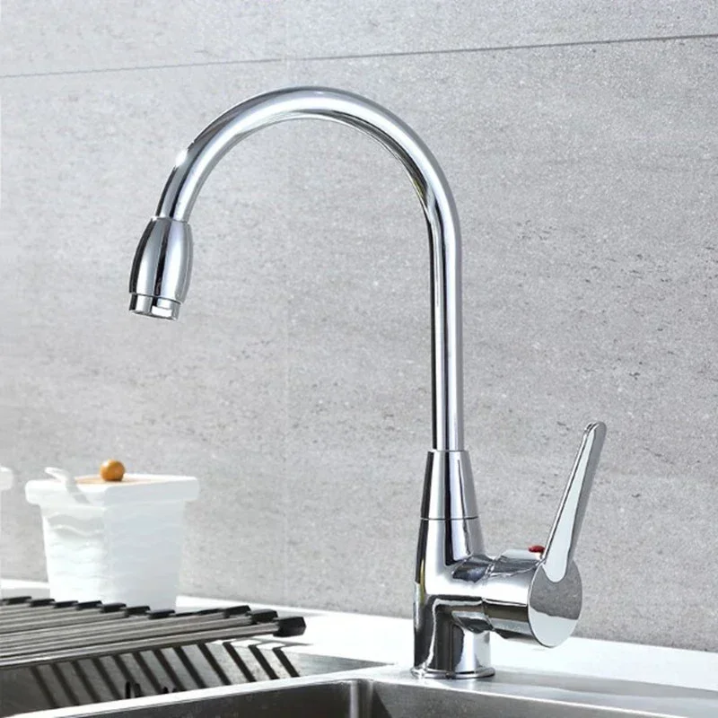 Hot and Cold Mixer Tap Sink Basin Water Faucet Kitchen Faucet Single Handle Single Hole WashBasin Tap Bathroom Faucets