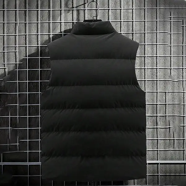 Men's Thick Warm Winter Vest Casual Loose Fit High Collar Businesswear for Cold Weather Comfortable Special Wide Size