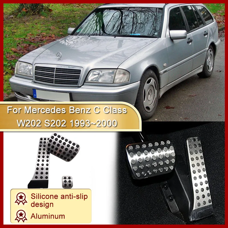 For Mercedes Benz C Class W202 S202 1993~2000 1994 1995 1996 1997 1998 1999 Car Pedals Rest Accelerator Tray Part Accessories.