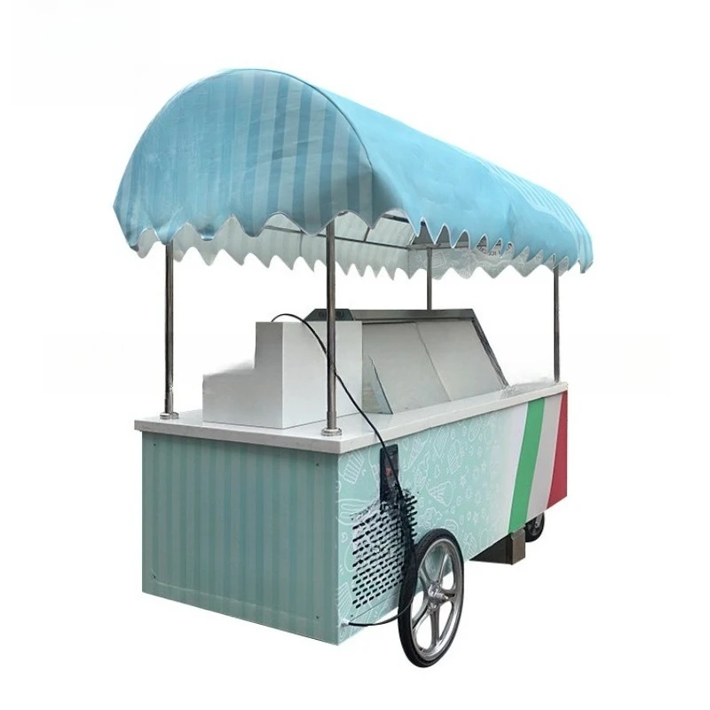 Ice cream display cabinet, mobile trolley ice cream display cabinet