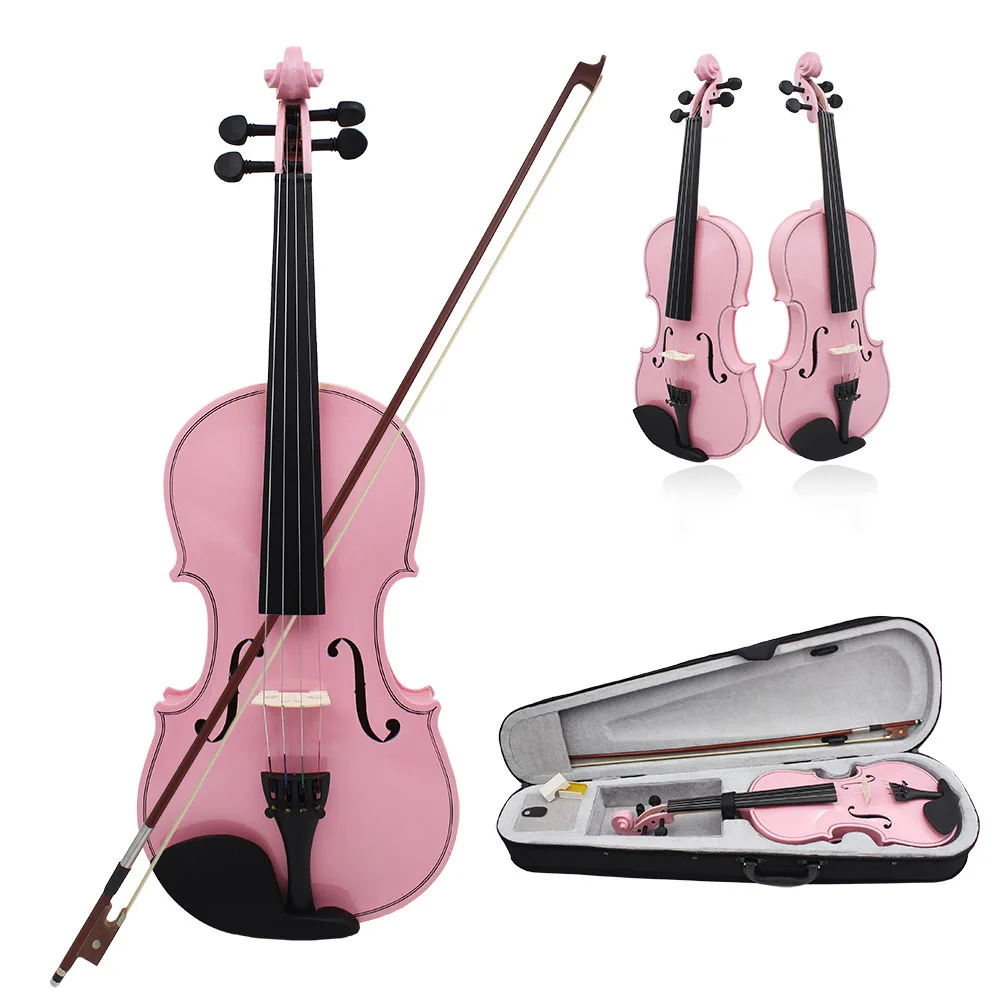 

Hooqu 4/4 Size High Quality Wooden Colorful Violin Music Instruments Violin