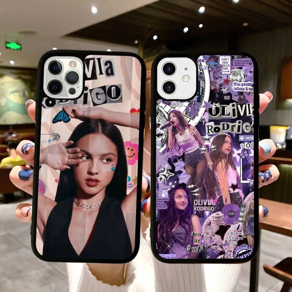 Singer O-Olivia-R-rodrigo-s For iPhone 11 12 13 14 15 16 17 Pro Max Plus TPU+PC Shockproof Back Phone Cases