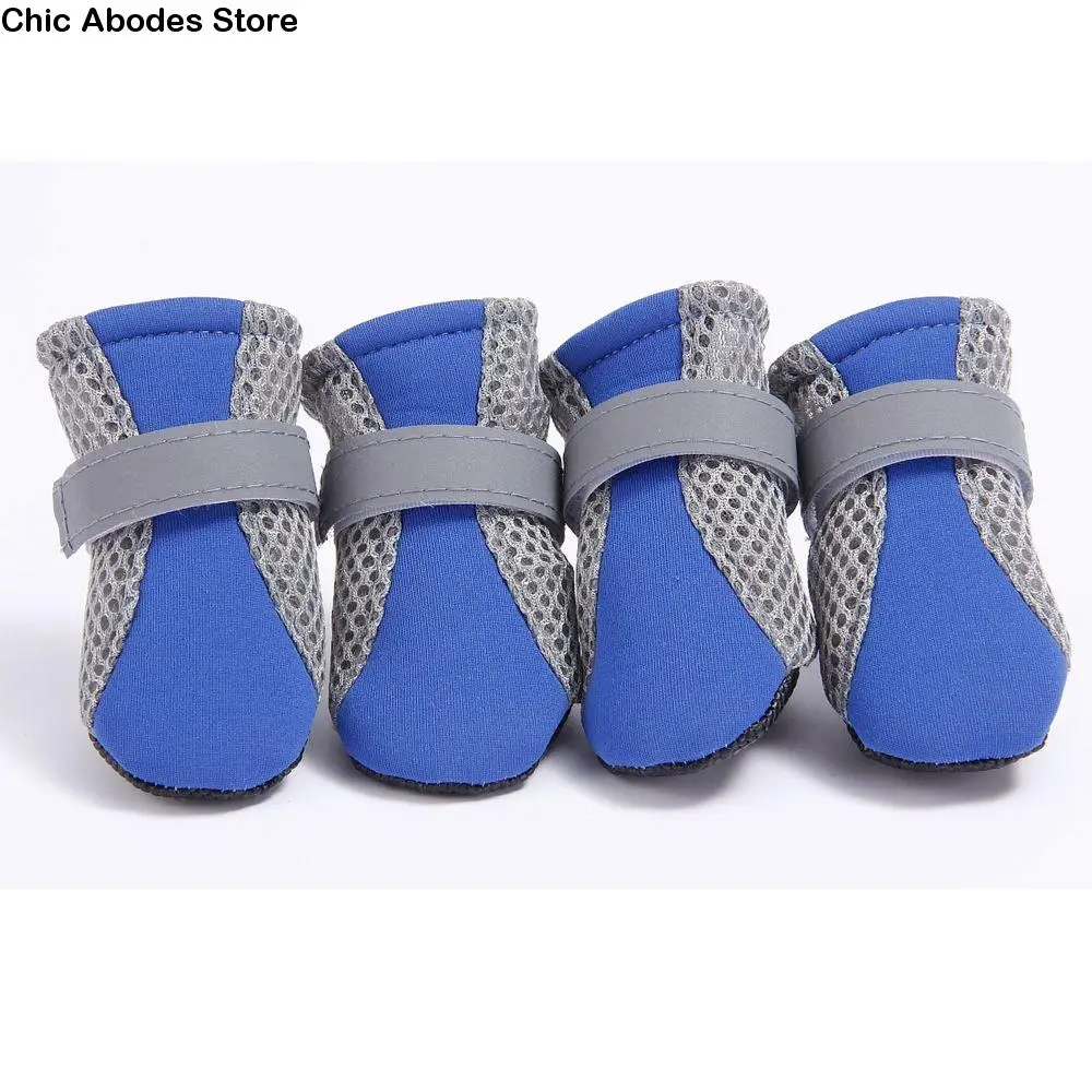 

Soft Washable for Small Large Dogs with Reflective Stripe Mesh Paw Protectors Pet Supplies Dog Boots Dog Shoes Pet Rain Boots