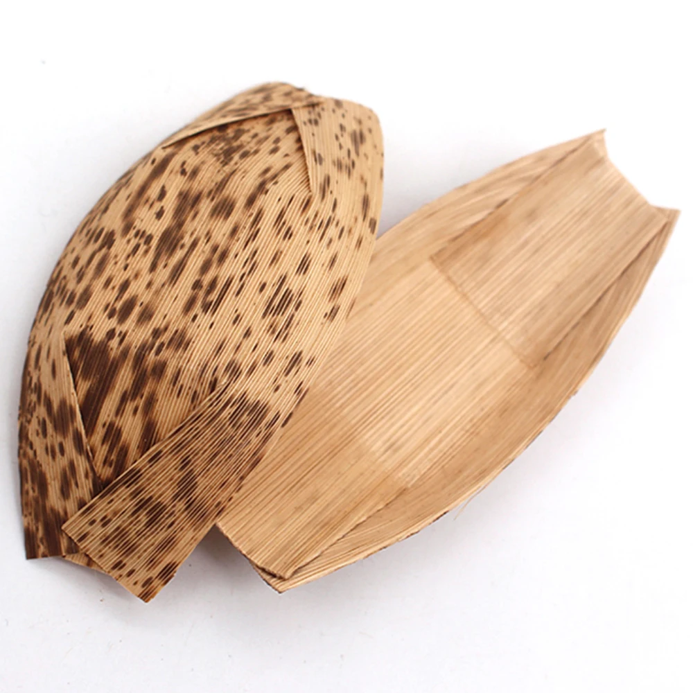 20 Pieces x Home Party Event Wedding Supplies, Disposable Eco-Friendly Tableware 220mm Bamboo Leaf Boat