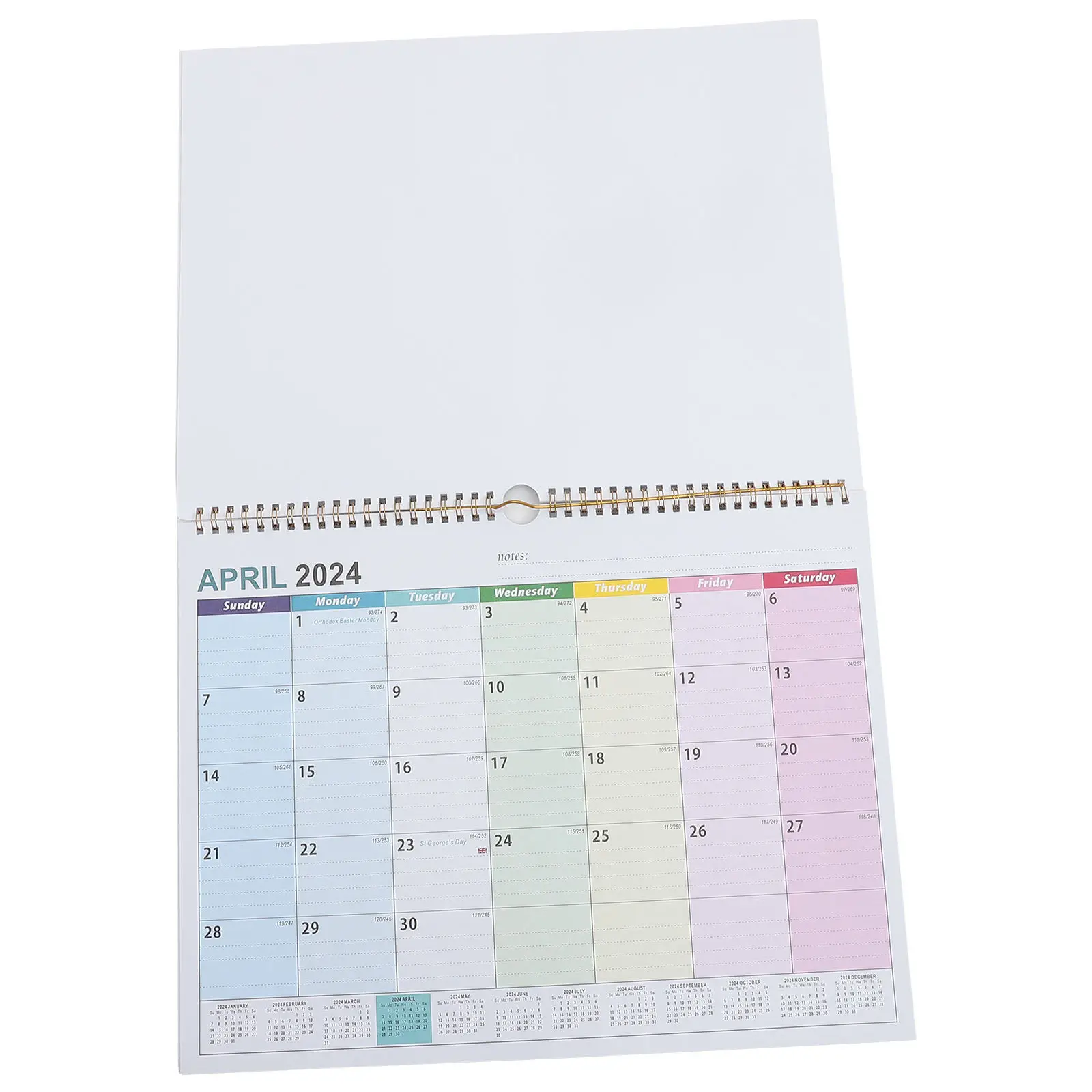 

Large Monthly Wall Calendar Spiral Binding Lightweight Hanging Calendar for Office Home Schedule Plan 2024 Daily Notes Countdown