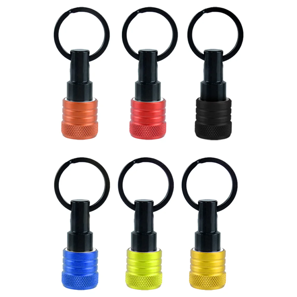 6pcs 1/4 Inch Hexagonal Screwdriver Bit Holder Extension Rod Key Chain Adapter Socket Organizer Keychain For Electric Drivers