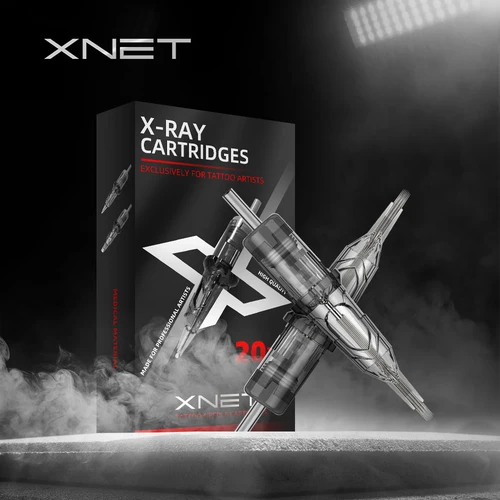 Imagen 2 del producto XNET X-RAY 20/60/100/200 Uds agujas de tatuaje de seguridad esterilizadas desechables redondas Magnum RM para máquinas de tatuaje rotativas