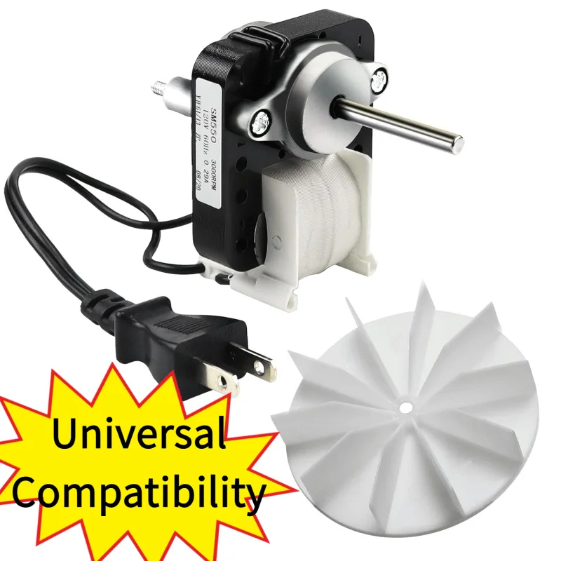 

Wovpower Universal Bathroom Fan Motor SM550 Replacement for Exhaust Vent Fan 120V 50CFM 3000RPM, Compatible with Nutone Broan