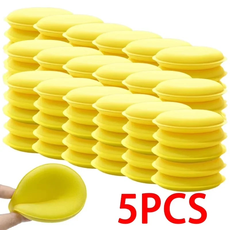 1/2/5Pcs Car Waxing Polish Wax Foam Sponges High Density Detailing Applicator Pad Soft Sponge Detail Washing Car Cleaning Tools