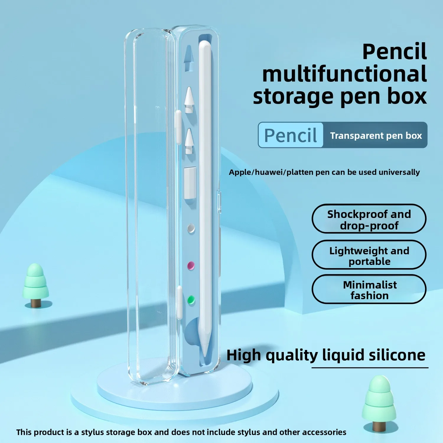 

Universal Pencil Box For Apple Pencil 2 1 Cover for Xiaomi Pencil Stylus Pen Holder Protective Case for Huawei pencil case