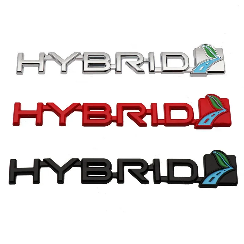 

3D Metal HYBRID Logo Car Emblem Fender Badge Rear Trunk Decal For Toyota Reiz RAV4 HYBRID Stikcer Auto Styling Accessories