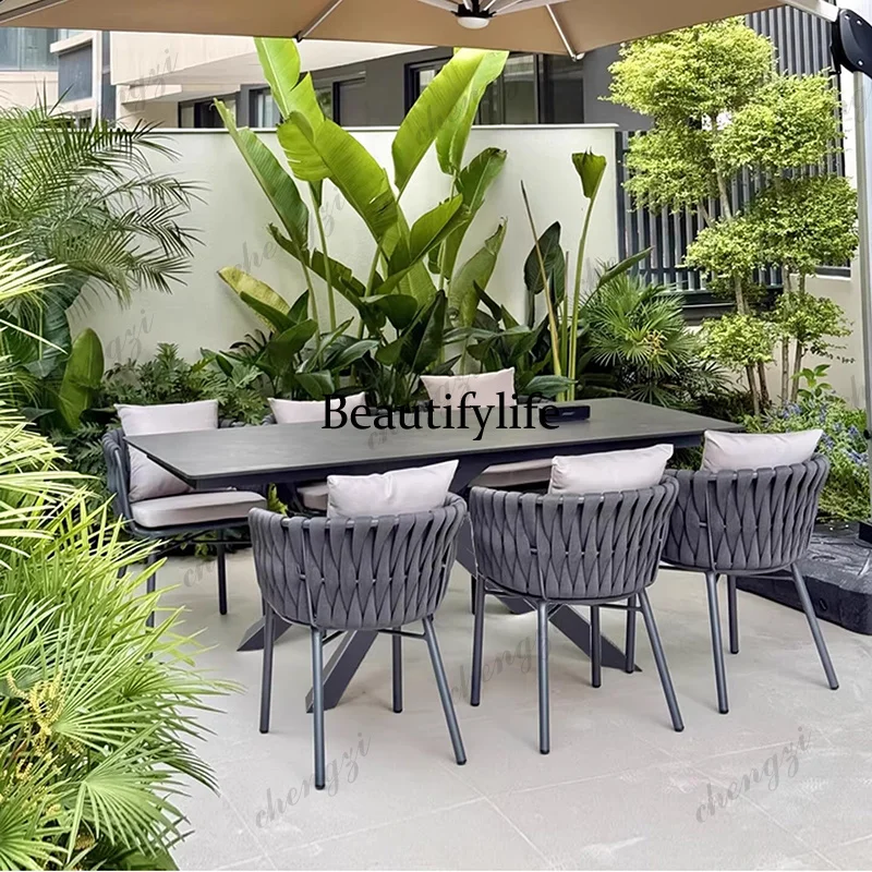 Slate Outdoor Garden Furniture Sets Leisure Outdoor Garden Villa Garden Furniture Sets Courtyard Hotel Muebles Home Furniture