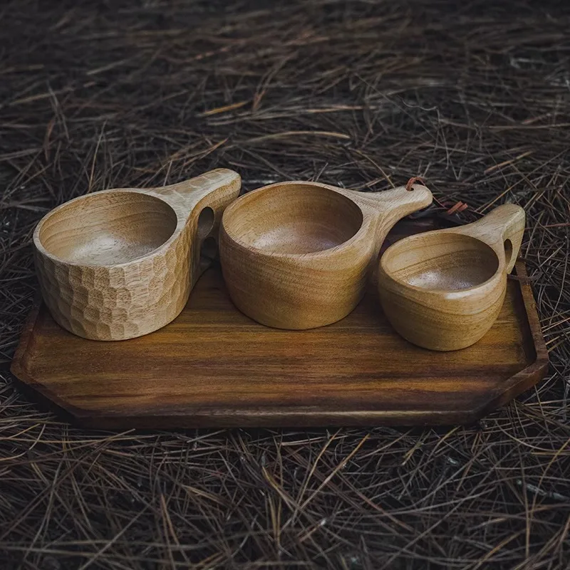 

Outdoor Camping Wooden Cup Bushcraft Cup