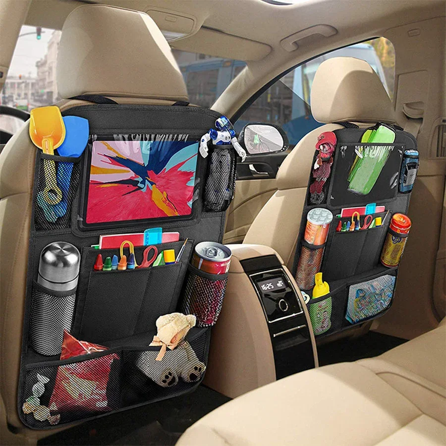 Auto-Rücksitz-Organizer, Aufbewahrungstasche, 600D Oxford-Stoff, Aufbewahrungstasche für Autositz, Taschen