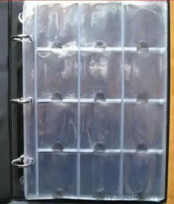 10 PCS/Lot 12 Grids/units PVC Sheets for Coins Album Transparent Inside Pages Put 5cm Coin Holders 230x180mm Inner of Collection