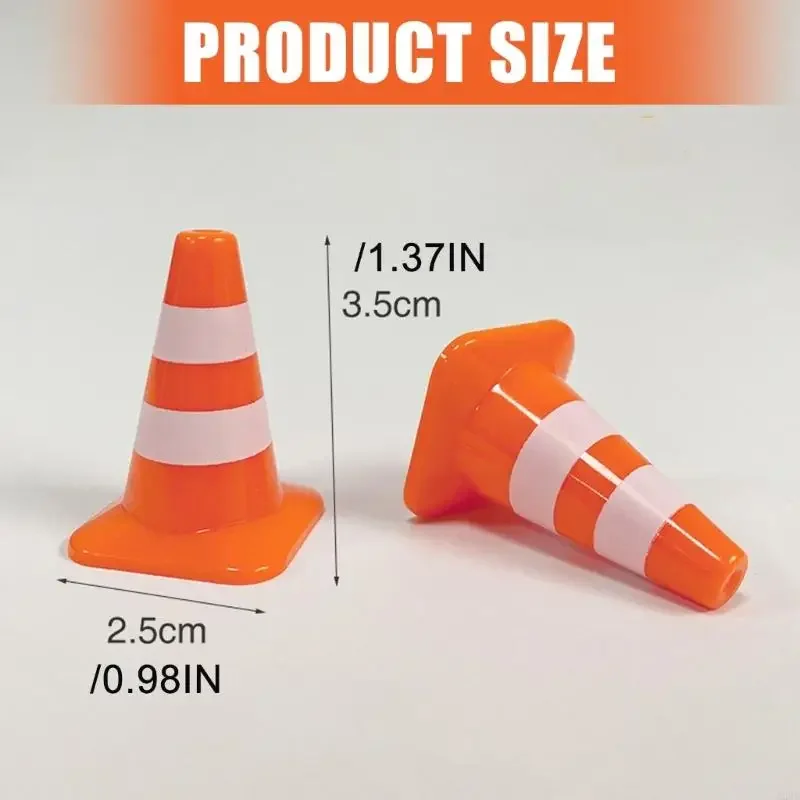 10 قطعة المناظر الطبيعية الصغيرة مخاريط المرور علامات الطريق واقعية للأطفال أوقات اللعب التعليمية النشاط إعداد المشهد الدعائم #6