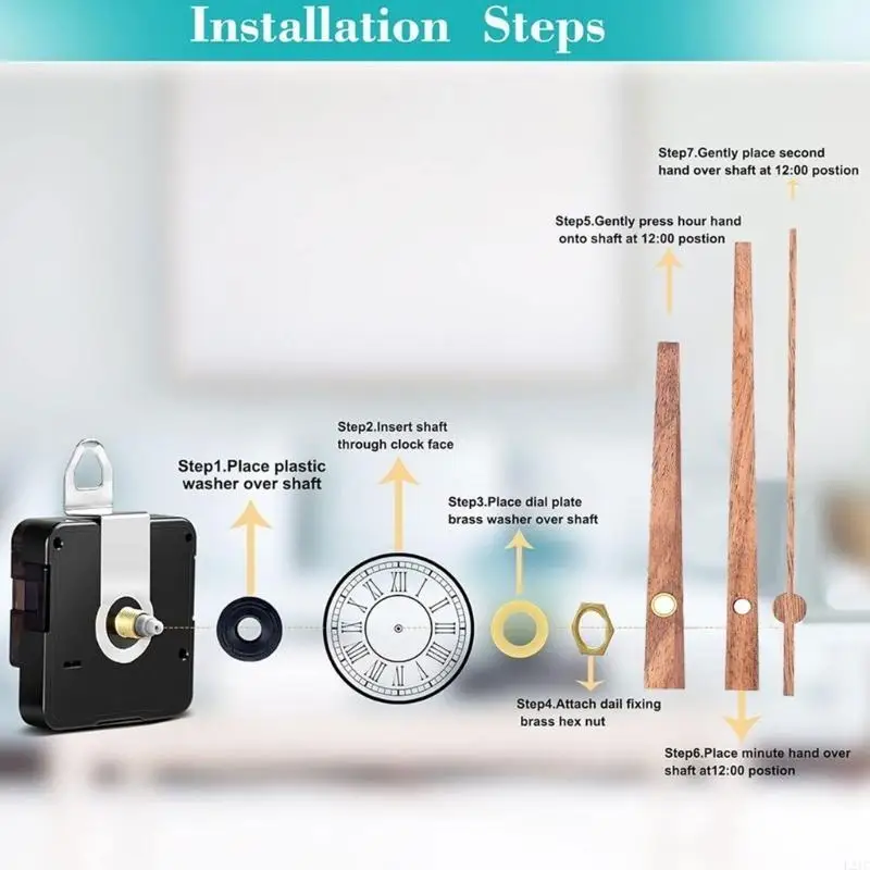 2025 New Clock Motor Kits Wall Decors Repair Parts Battery Operated Clock Movement Hands