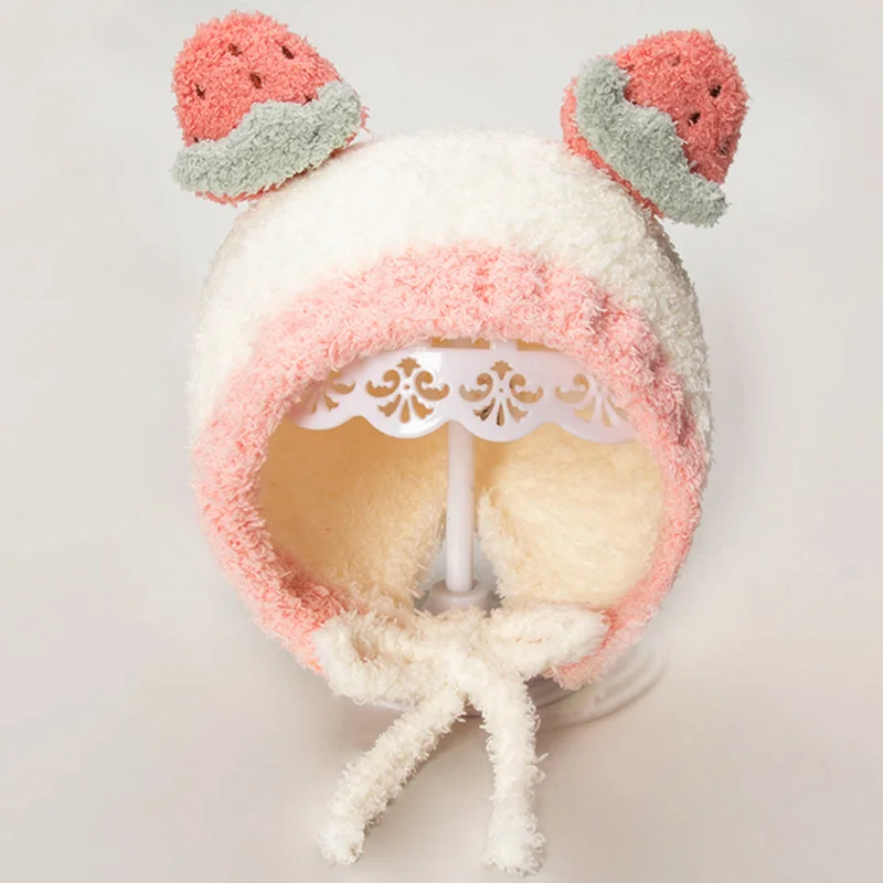 Baby Hat Fall and Winter Cute Super Cute Winter Female Baby Hat Boys and Girls Ear Protection Hat Infant Children Plush Hat