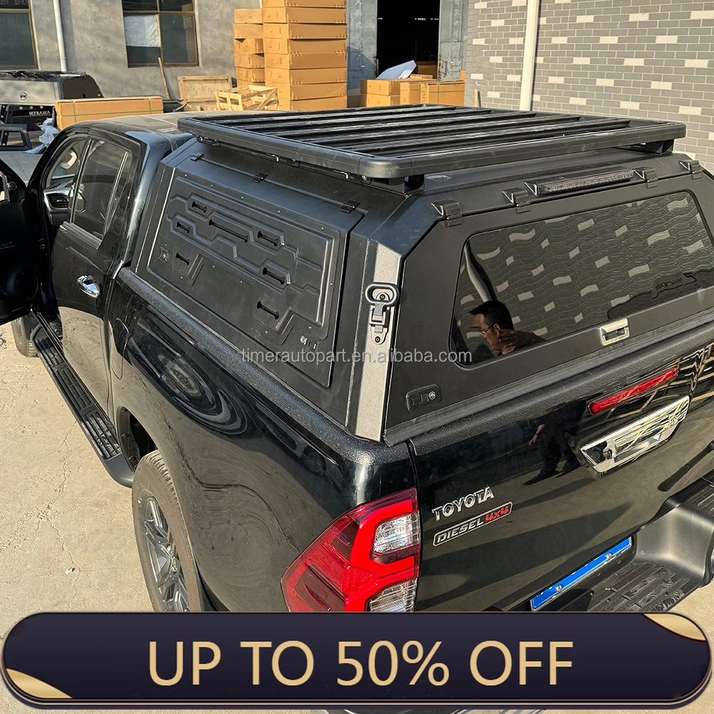 

Deren High Qualit Toyotas for Hilux Aluminum Alloy Pickup Bed Cap Truck Camper Hard Shell with Waterproof Window Mount