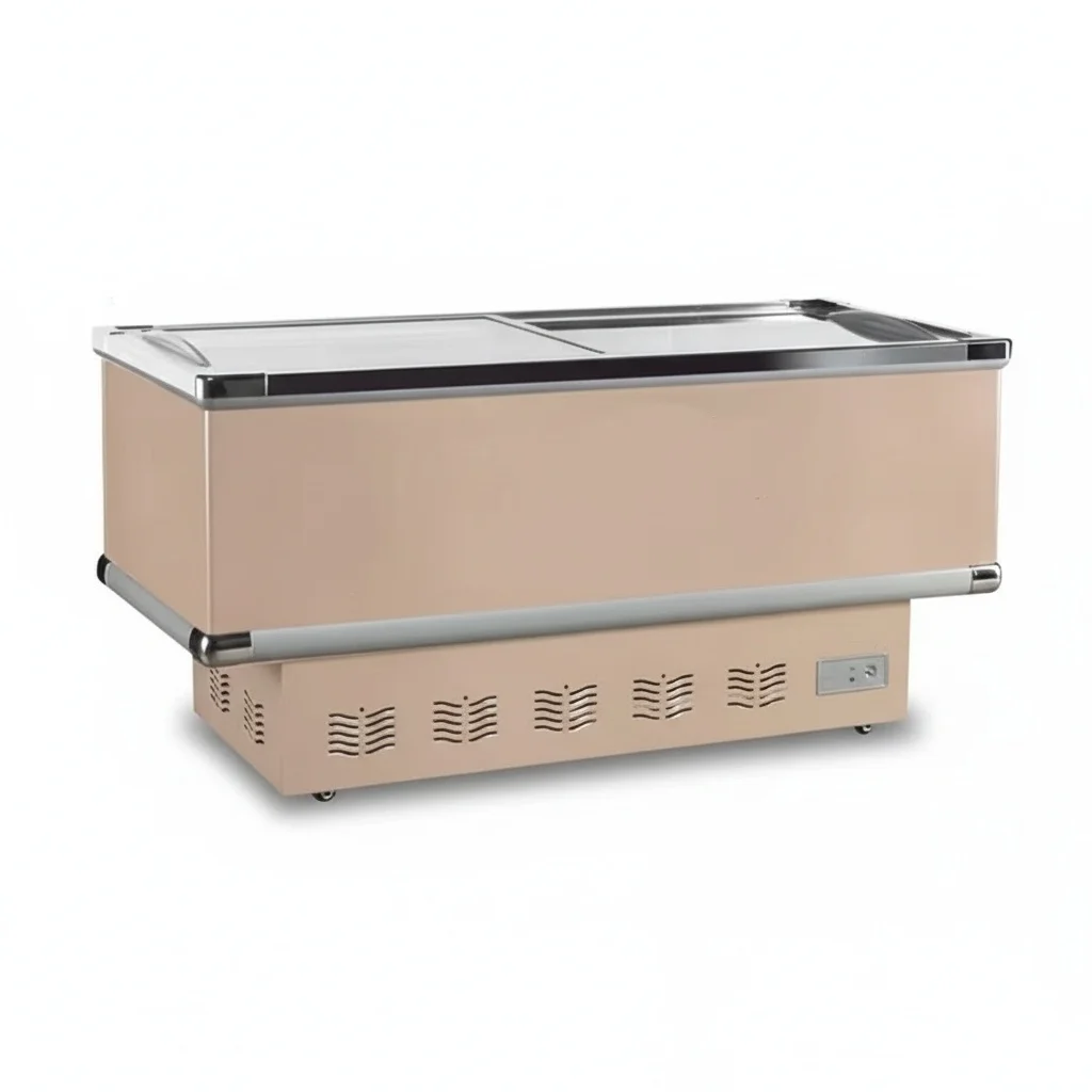 

Supermarket Island Freezer, 300L-700L Horizontal Chest Freezer, Single-Temperature Commercial Display Freezer, European Type