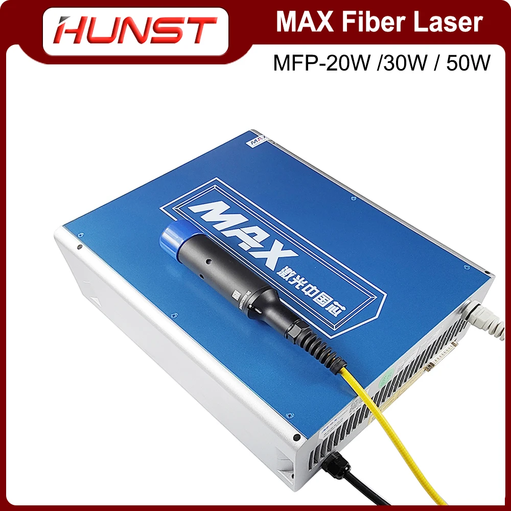 HUNST Max Q-switched Pulse Fiber Laser Source 20W 30W 50W ,1064nm High Quality Laser for DIY Metal Marking and Engraving Machine