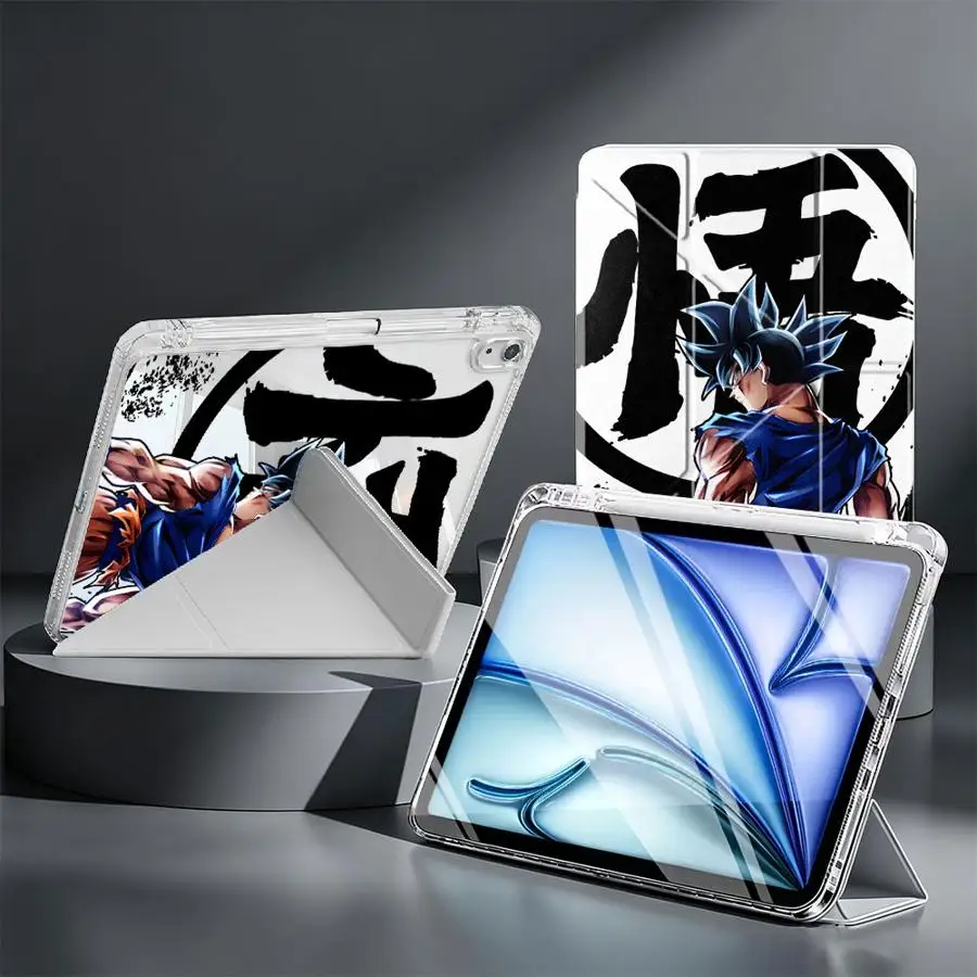 D-Dragon Ball Saiyan Goku Tablet Case For iPad 9th 11th 10th Gen Air 8 M2 M3 3 Pro 13 2025 2026 12th Mini 7 6 5 With Pen Slot