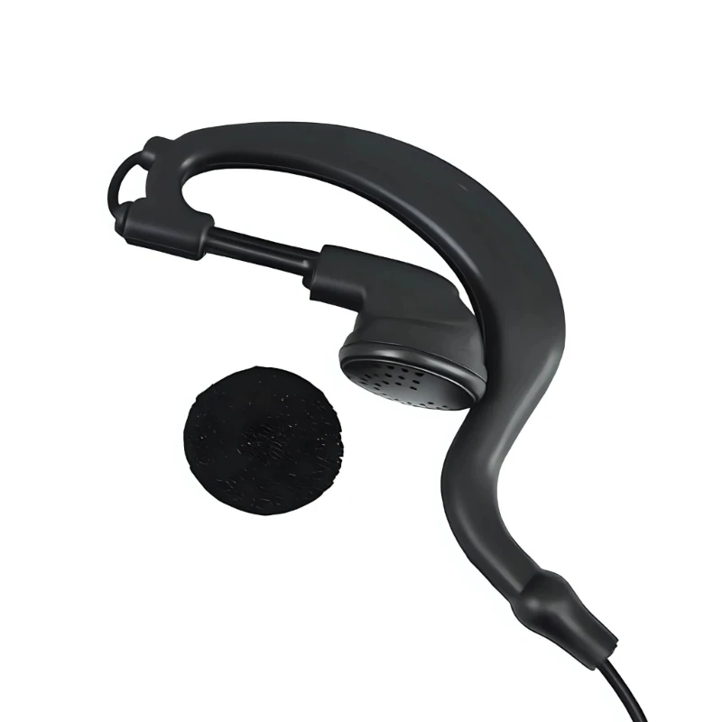  2PCs K Type Double Pin Earpiece Headsets Secure Ear Hook Strong PVC Communication Headsets Suitable for UV5R BF888S