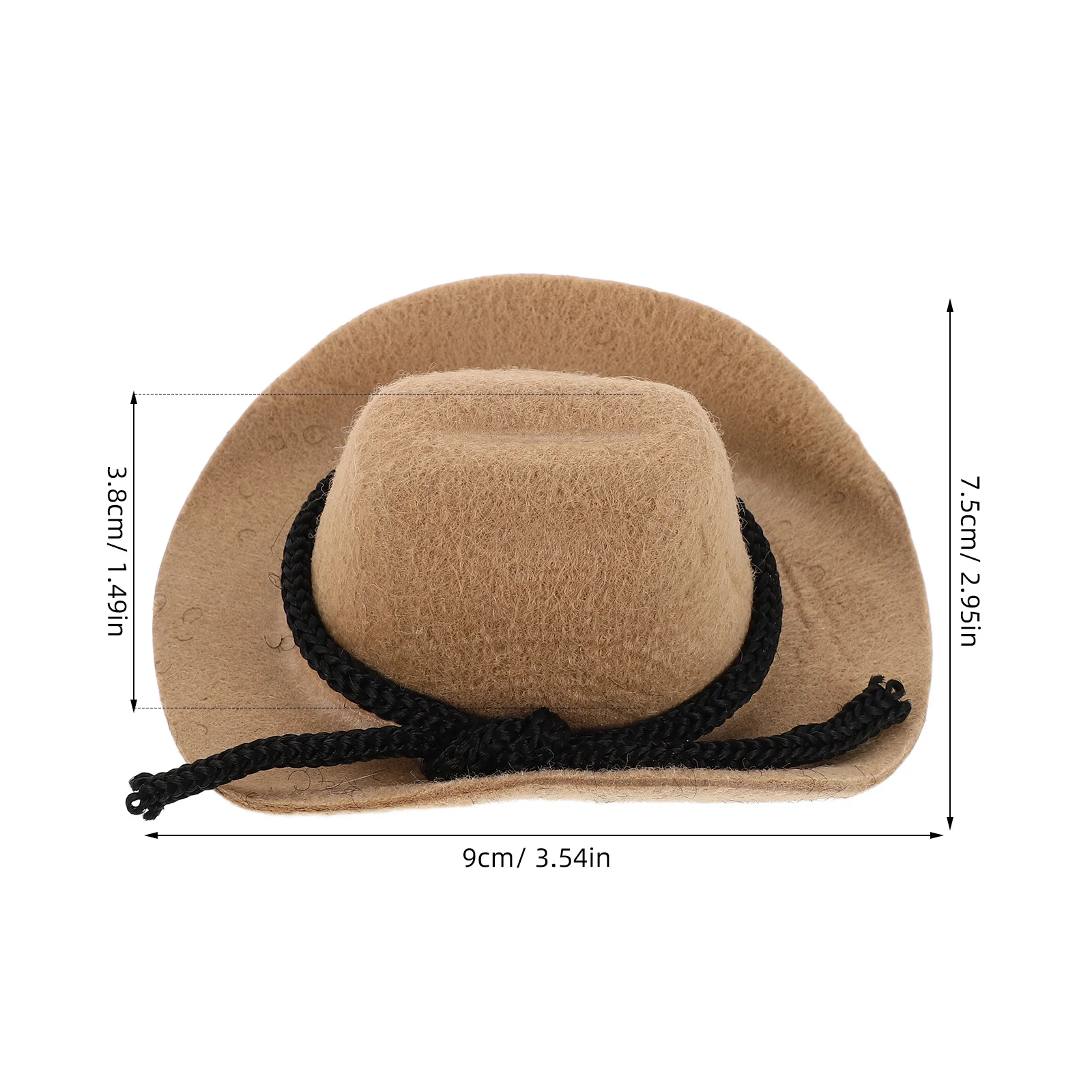 4 قطعة قبعة غربية مصغرة قبعات رعاة البقر الصغيرة الرجعية للحرف اليدوية قبعة صغيرة الحرفية مشروع لوازم ديكور قبعات صغيرة مجموعة