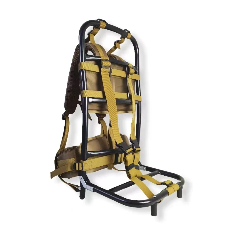 Outdoor back frame Mountaineering back frame Aluminum alloy reinforced folding cup holder Lightweight hiking long-distance handl