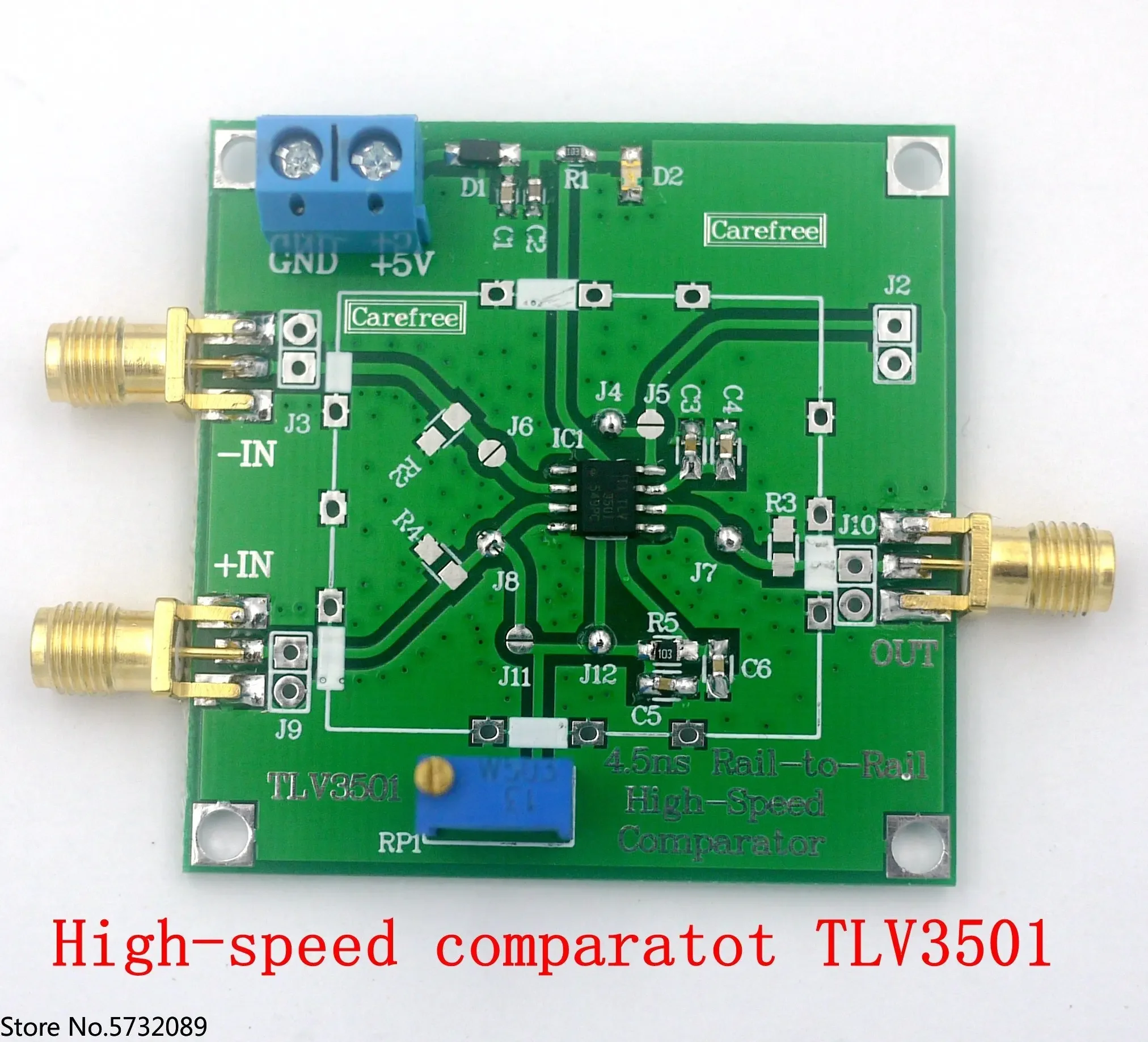 2pcs TLV3501 high-speed comparator front-end shaping module for frequency meter 4.5ns ultra high speed comparator