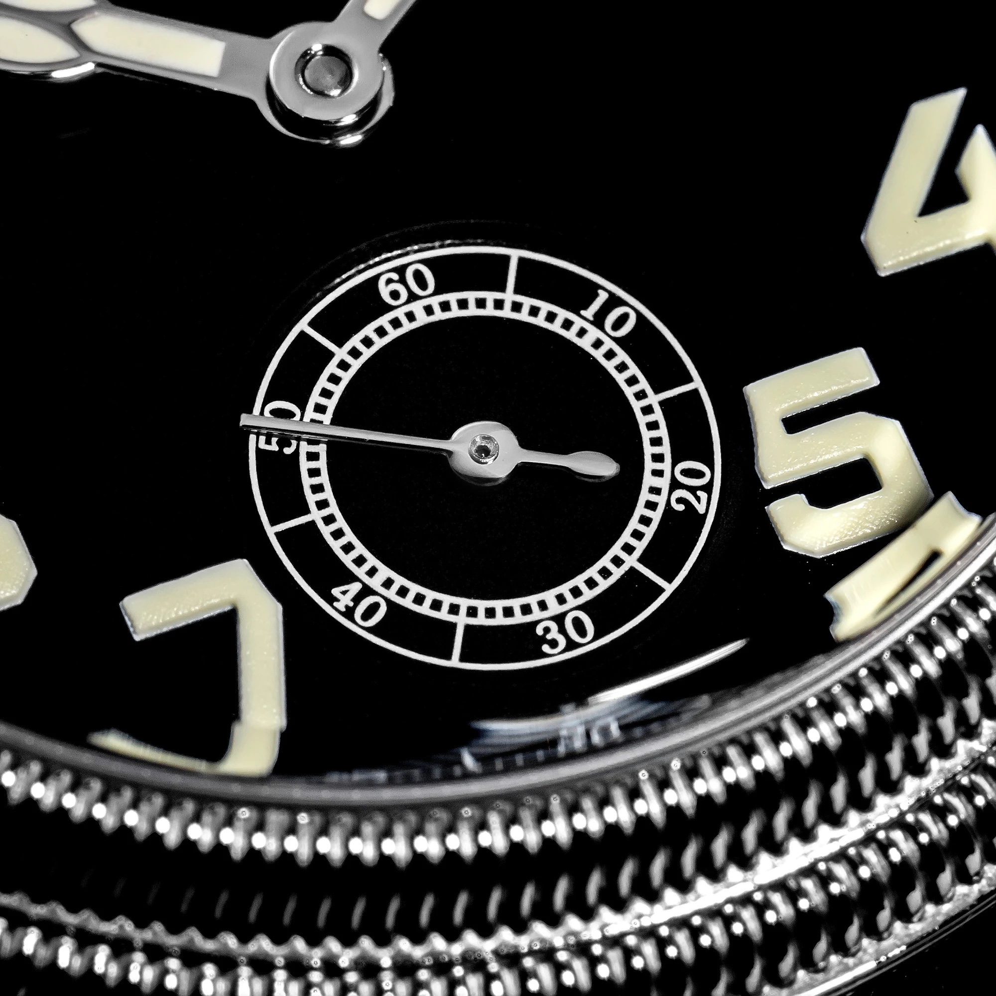 【T013】THORN Uhr 36 mm Durchmesser Vintage Fliegeruhr ST1700 Handaufzug Mechanische Uhrwerkuhr Schweizer Leuchtkraft – Detail 15