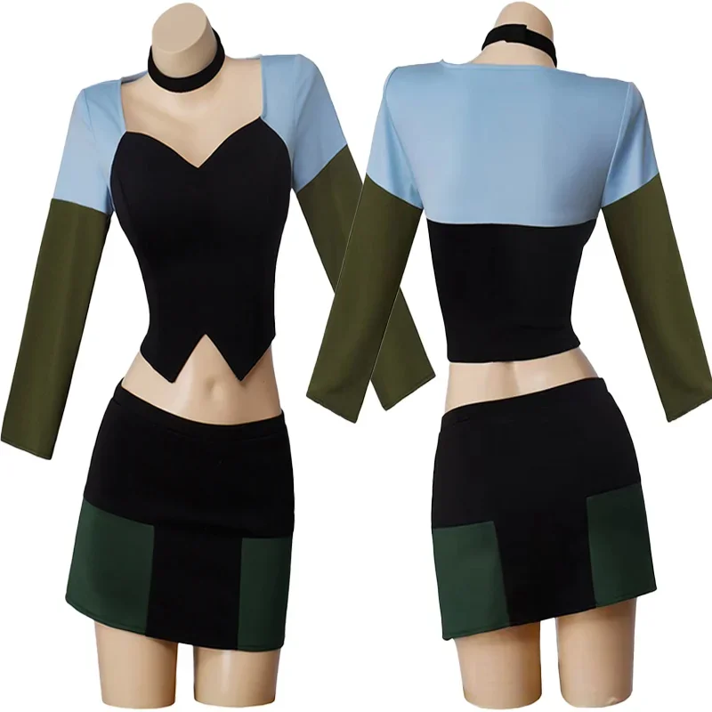 Anime Total Drama Island Cosplay Gwen Cosplay Costume Top Skirt Suits Halloween Carnival Party Role Play Outfits for Women