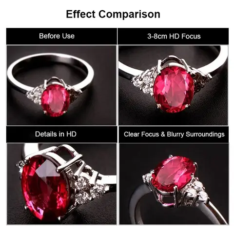 37MM 15X makroobjektiv 4K HD professionell fotografering telefonkameraobjektiv för ögonfransar diamantsmycken 30X makroobjektiv för smartphone 8 best sales Sony Ericsson W300 - №2