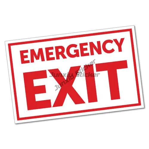 

Emergency Exit Sticker Decal Safety Sign Car Vinyl Occlusion Scratch Scratch-Proof Sunscreen