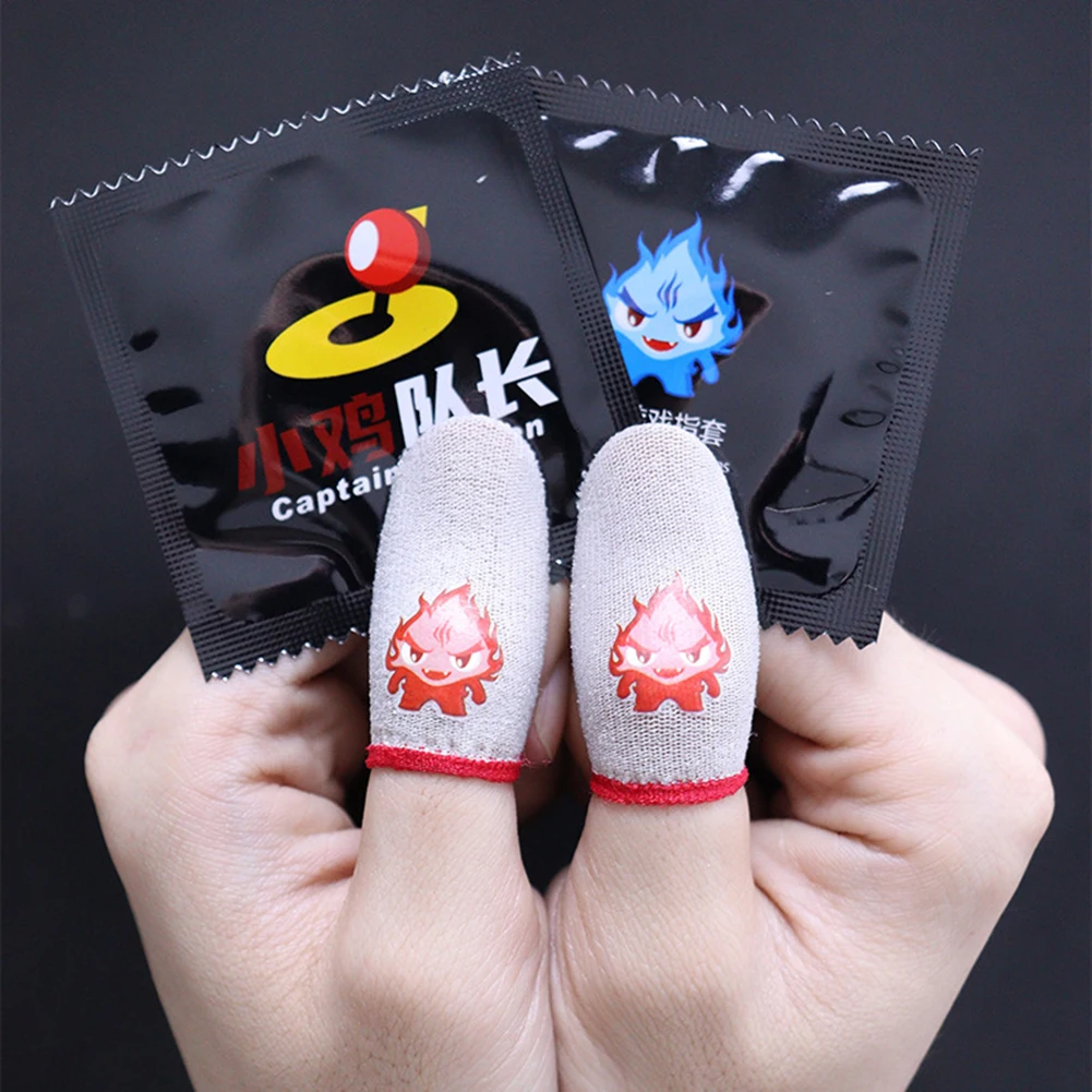 1 Pair Game Touch Screen Finger Gloves Fingertips Cover Washable Protector for PUBG Mobile Gaming Accessories