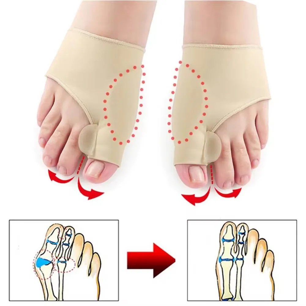 Toe Separator Hallux Valgus Bunion Corrector HammerToe Straightener Foot Pain Relief Orthopedic Pedicure Sock Straightener Tools
