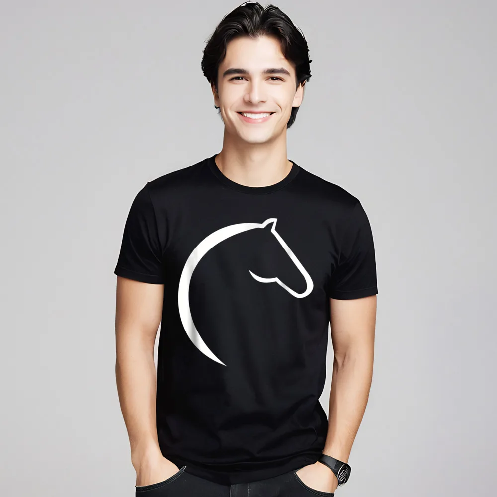 

Футболка мужская с принтом «головы лошади», 21564 хлопок