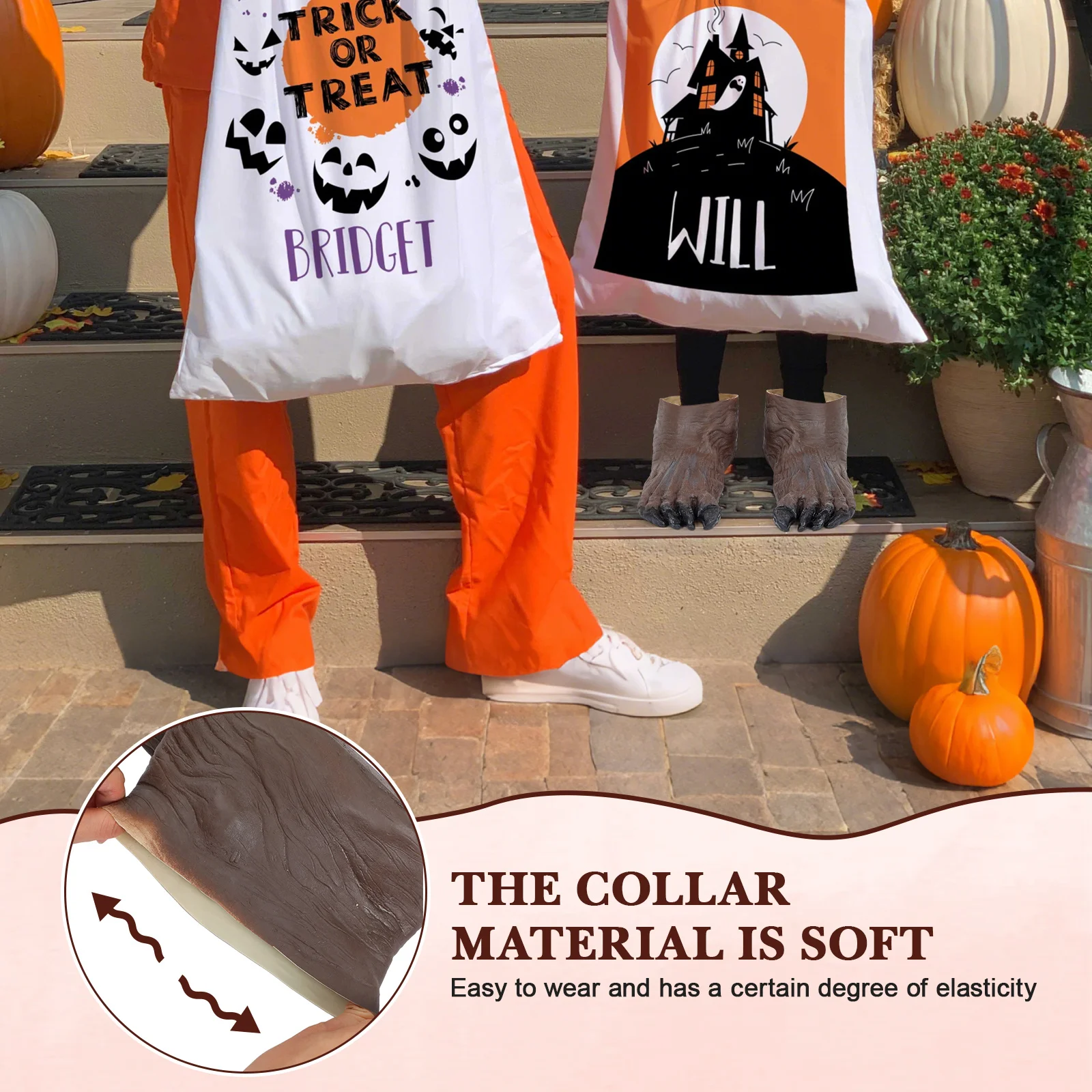 1 زوج مخلب غطاء للقدم الرعب Podotheca قسط اللاتكس Werewolves الخوف هالوين كرنفال الديكور