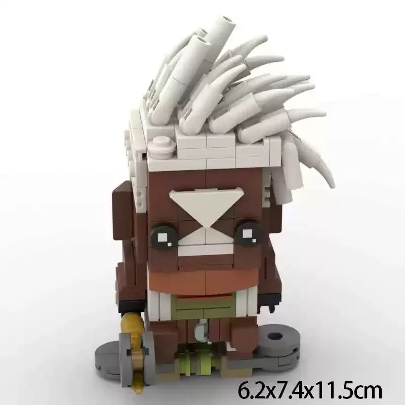 معركة مدينتين Moc Brickheadz Arcane Series Jinx Vi Ekko Chilko اليدوية بنة صغيرة نموذج جمع مجموعات الالعاب هدية
