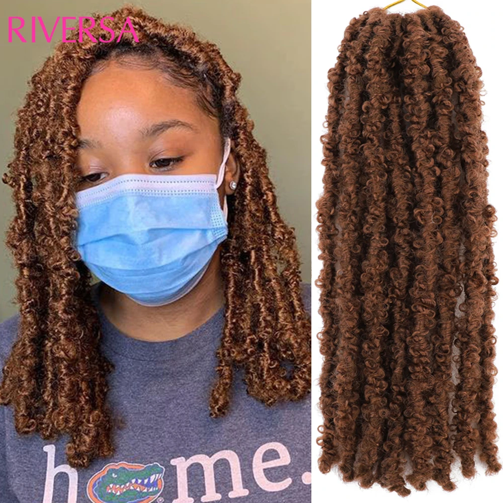 12 14inch Butterfly Locs Crochet Hair Braids 1B 4 27 30 BUG# Soft Original Butterfly Faux Locs Crochet Hair Synthetic Extensions