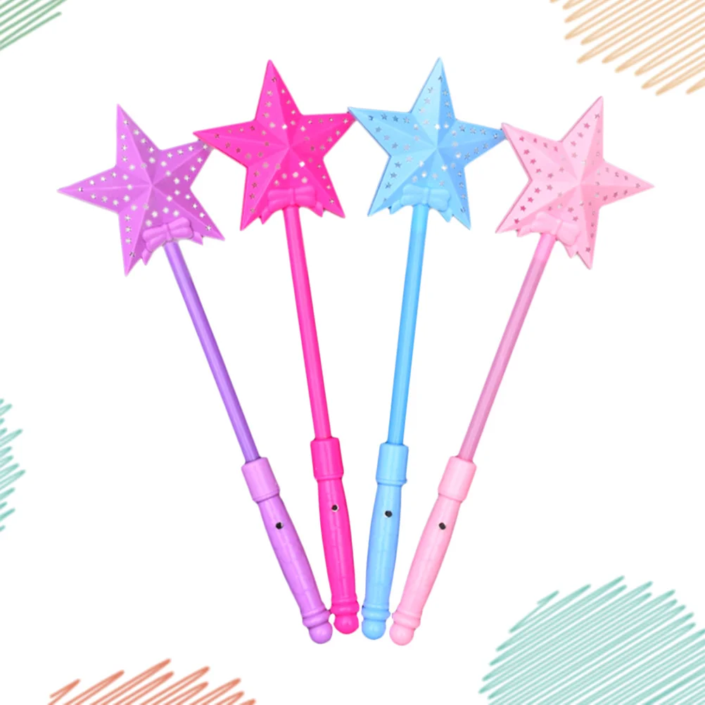 5Pcs Star Shaped Glow Sticks Creative Hollow Luminous Sticks for Parties Concerts Festivals Outdoor Activities