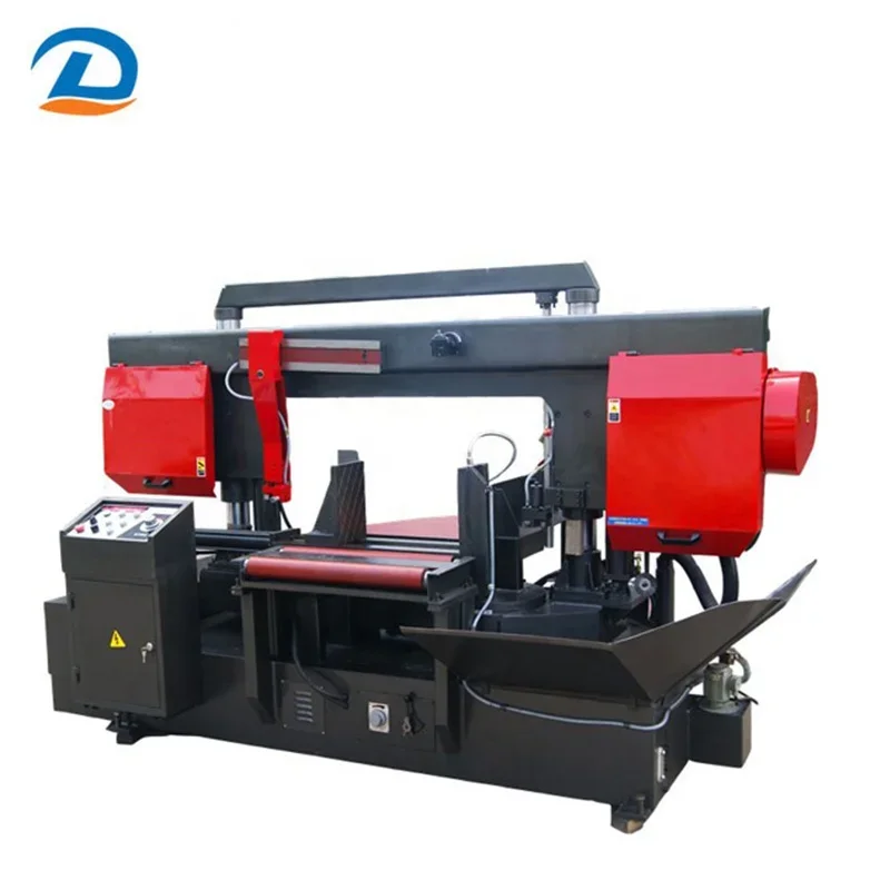 Double Cylinder CNC Horizontal Semi Auto Band Saw Machines Metal/Iron Cutting CNC Bandsaw Machine